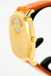 Thumbnail for Gucci Unisex Watch Grip Gold PVD Orange Alligator YGA15040 - Watches & Crystals