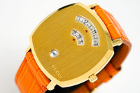 Thumbnail for Gucci Unisex Watch Grip Gold PVD Orange Alligator YGA15040 - Watches & Crystals