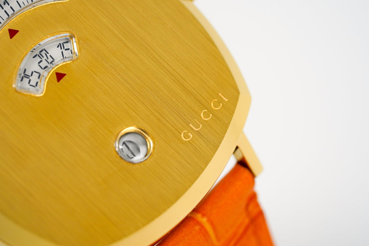 Gucci Unisex Watch Grip Gold PVD Orange Alligator YGA15040 - Watches & Crystals
