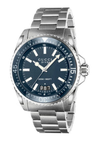 Thumbnail for Gucci Watch Dive Men's 45mm Silver Blue YA136203 - Watches & Crystals