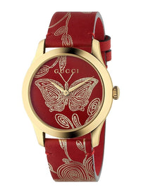 Thumbnail for Gucci Watch G-Timeless Ladies 38mm Butterfly Red YA1264054 - Watches & Crystals
