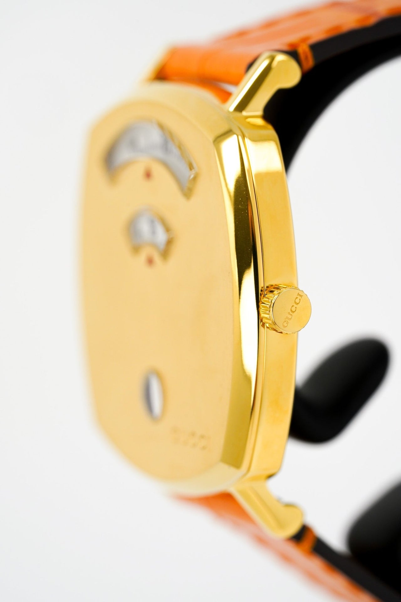 Gucci Watch Grip 35mm Gold PVD Orange Alligator YGA15026 - Watches & Crystals