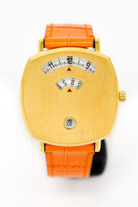 Thumbnail for Gucci Watch Grip 35mm Gold PVD Orange Alligator YGA15026 - Watches & Crystals