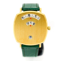 Thumbnail for Gucci Watch Grip 35mm Yellow Gold Green Alligator YGA15024 - Watches & Crystals
