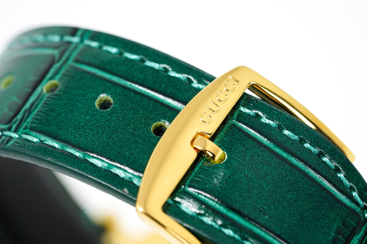 Gucci Watch Grip 38mm Yellow Gold Green Alligator YGA15038 - Watches & Crystals