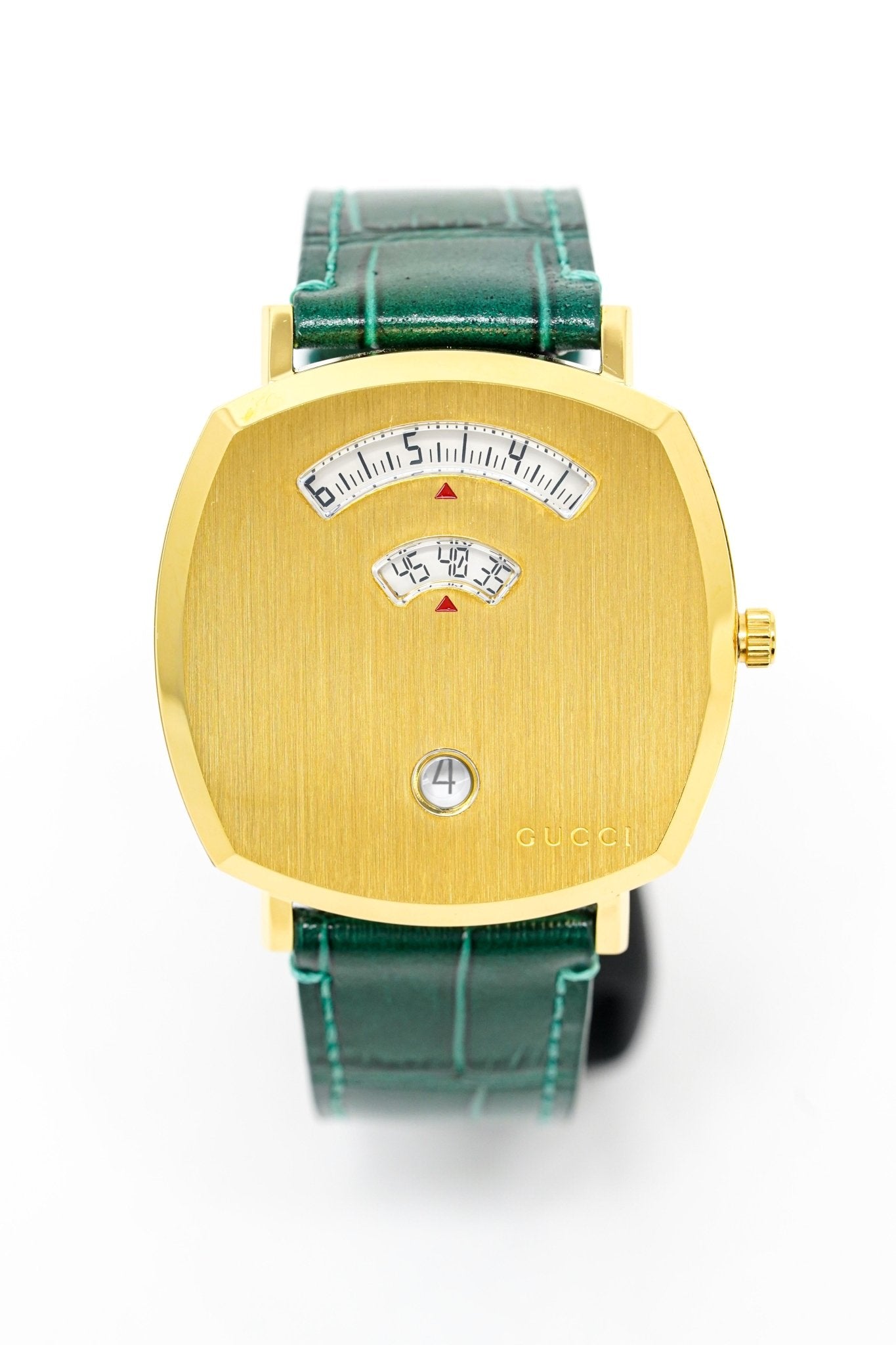 Gucci Watch Grip 38mm Yellow Gold Green Alligator – Watches & Crystals
