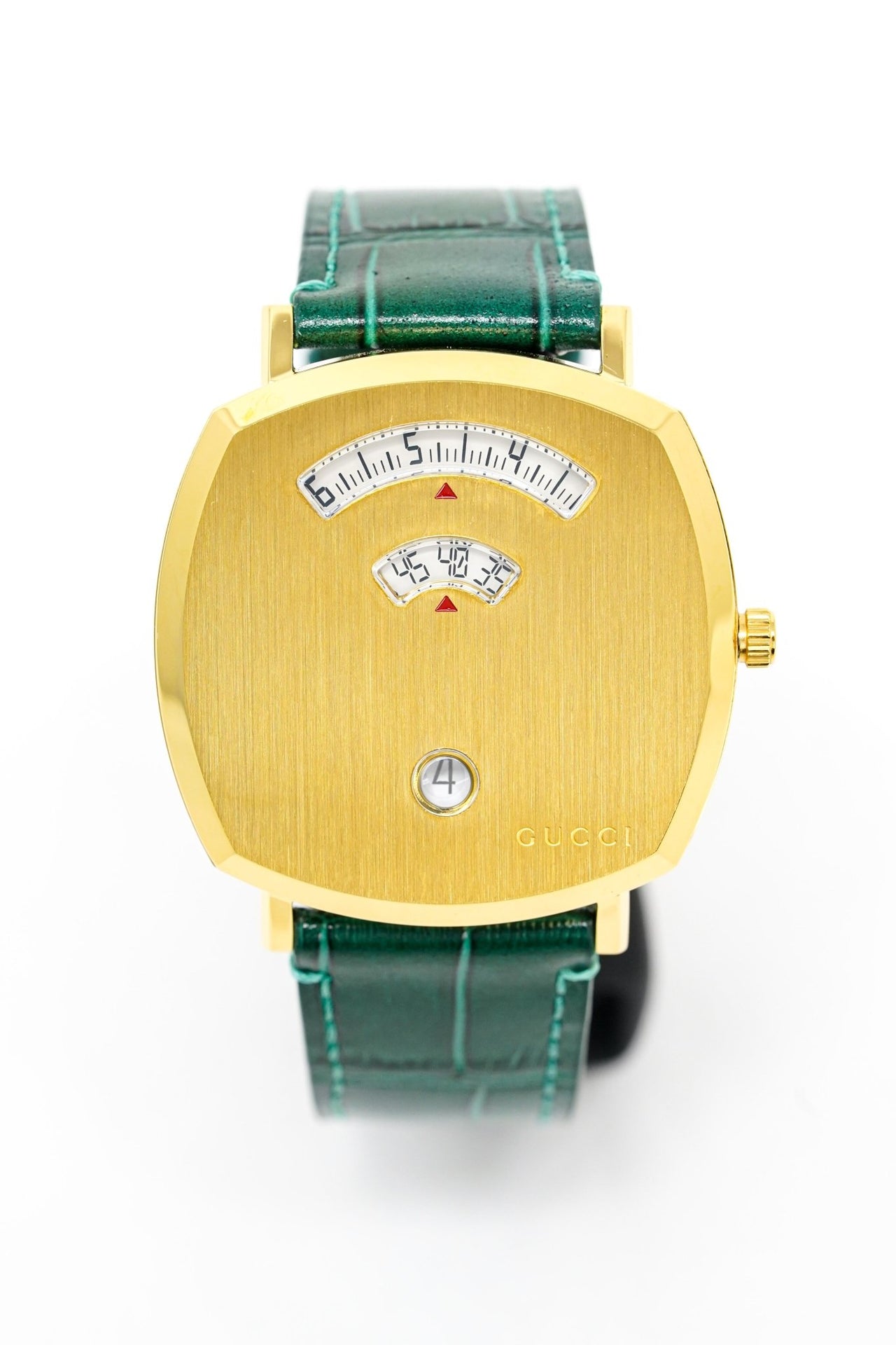 Gucci Watch Grip 38mm Yellow Gold Green Alligator YGA15038 - Watches & Crystals