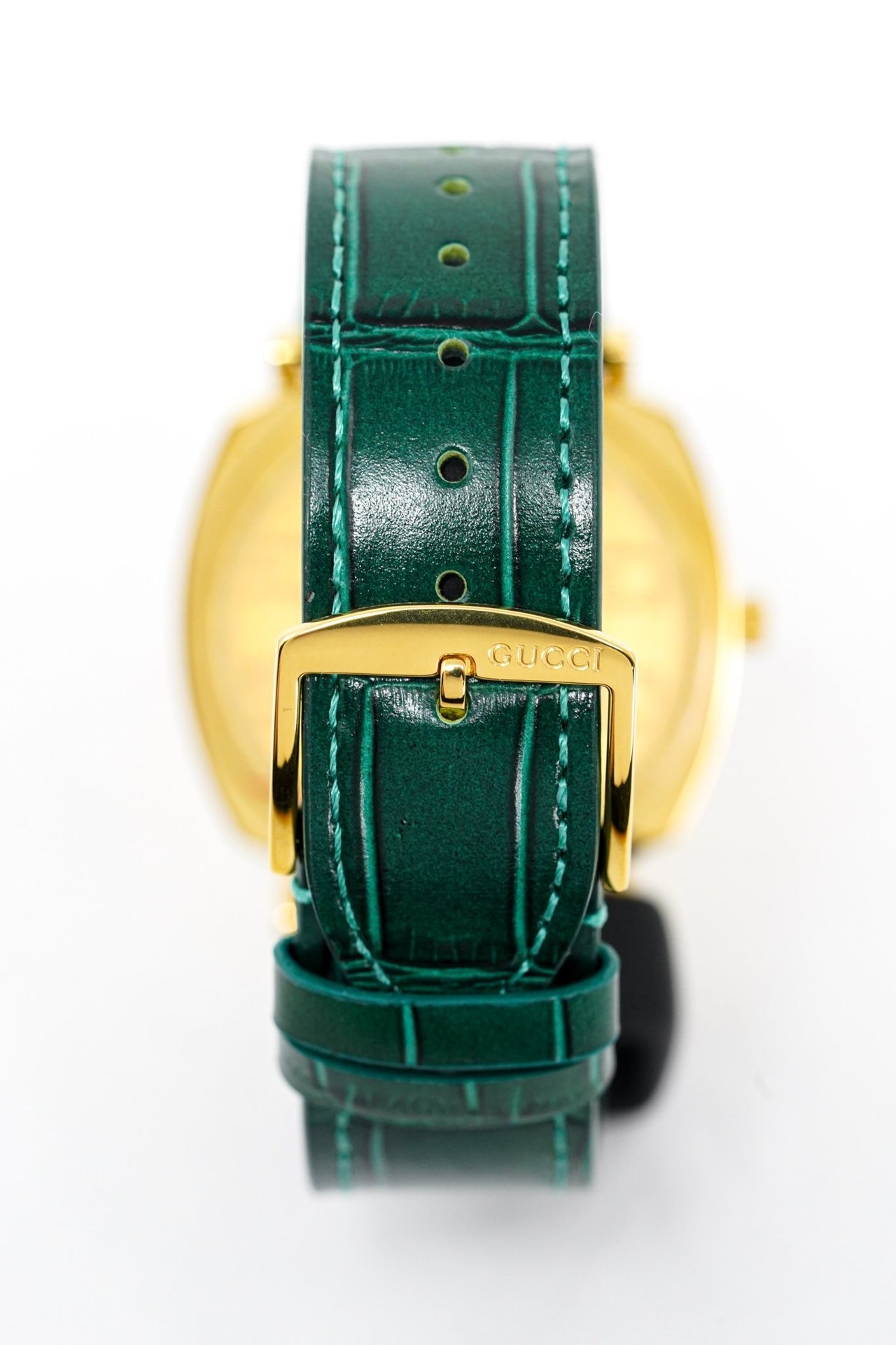 Gucci Watch Grip 38mm Yellow Gold Green Alligator YGA15038 - Watches & Crystals