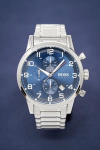 Thumbnail for Hugo Boss Men's Watch Chronograph Aeroliner Blue HB1513183 - Watches & Crystals