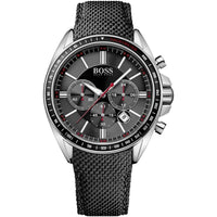 Thumbnail for Hugo Boss Men's Watch Chronograph Black Driver Fabric Leather HB1513087 - Watches & Crystals