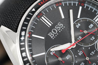 Thumbnail for Hugo Boss Men's Watch Chronograph Black Driver Fabric Leather HB1513087 - Watches & Crystals