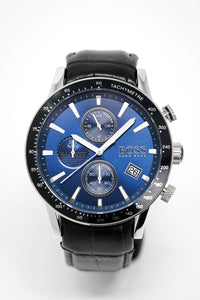 Thumbnail for Hugo Boss Men's Watch Chronograph Rafale Blue HB1513391 - Watches & Crystals