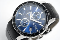 Thumbnail for Hugo Boss Men's Watch Chronograph Rafale Blue HB1513391 - Watches & Crystals