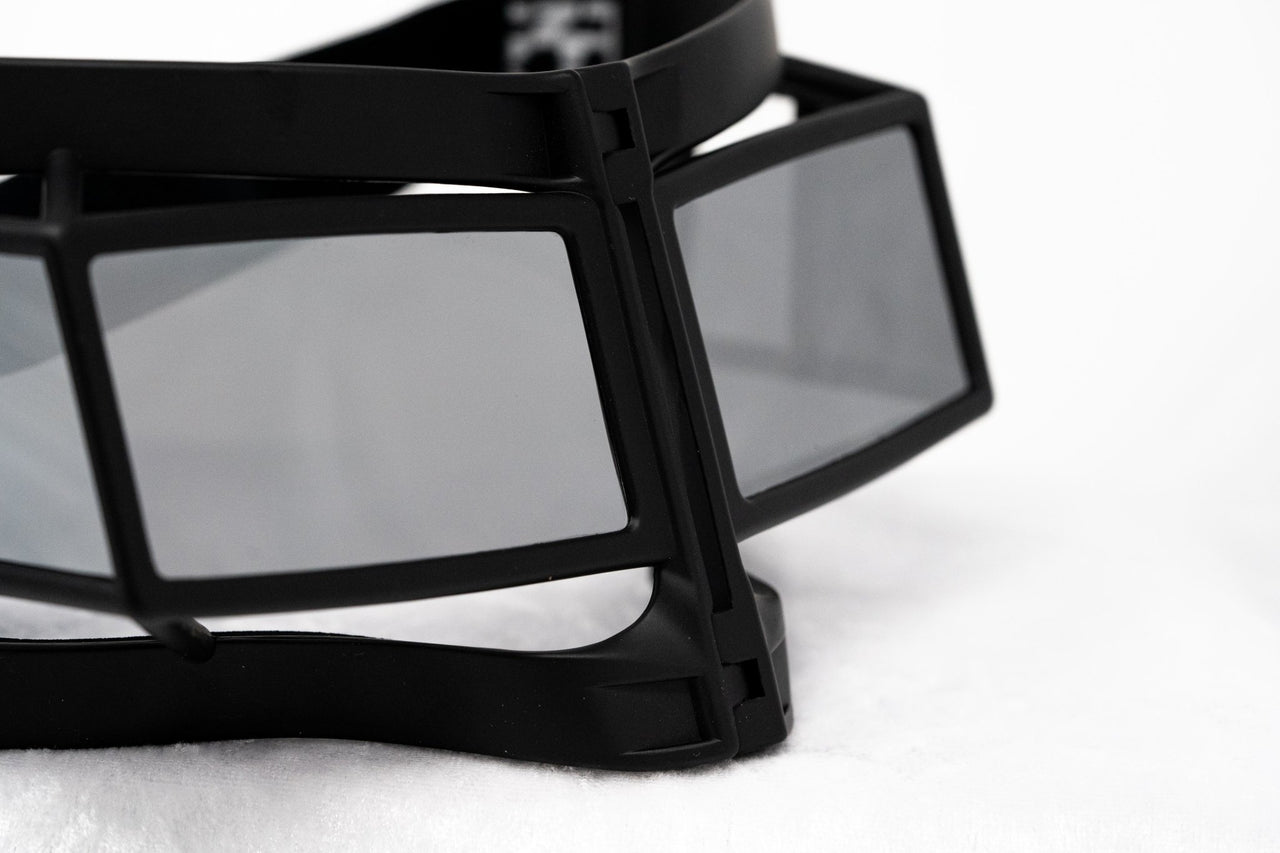 Kokon To Zai Sunglasses Shield Mask Matte Black With Silver Category 3 Mirror Lenses KTZ9C2SUN - Watches & Crystals