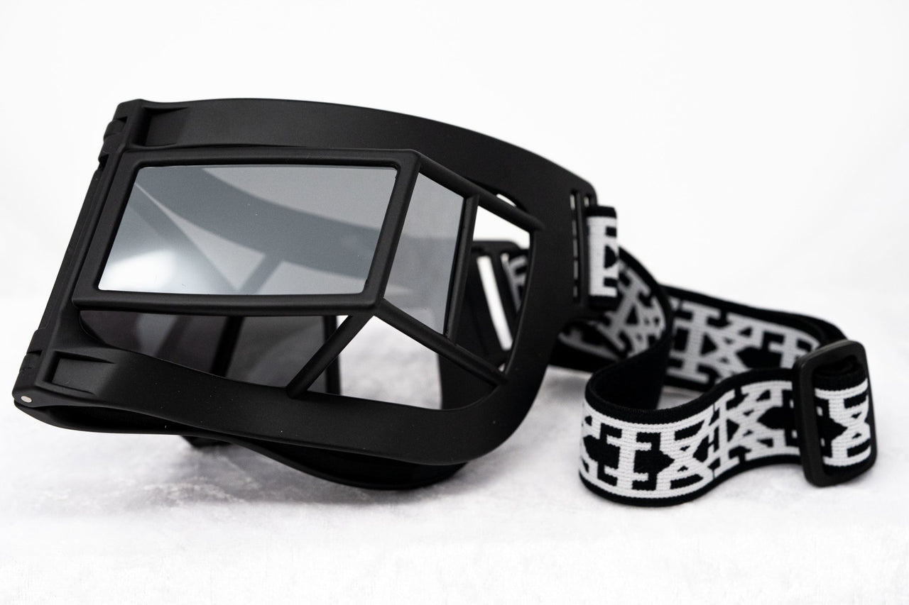 Kokon To Zai Sunglasses Shield Mask Matte Black With Silver Category 3 Mirror Lenses KTZ9C2SUN - Watches & Crystals