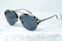Thumbnail for Kris Van Assche Sunglasses Brown Horn Brushed Silver and Blue Mirror Lenses Category 3 - KVA74C4SUN - Watches & Crystals