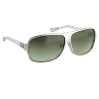 Thumbnail for Kris Van Assche Sunglasses With Rectangular Silver Metal and Green Graduated Lenses - KVA6C4SUN - Watches & Crystals