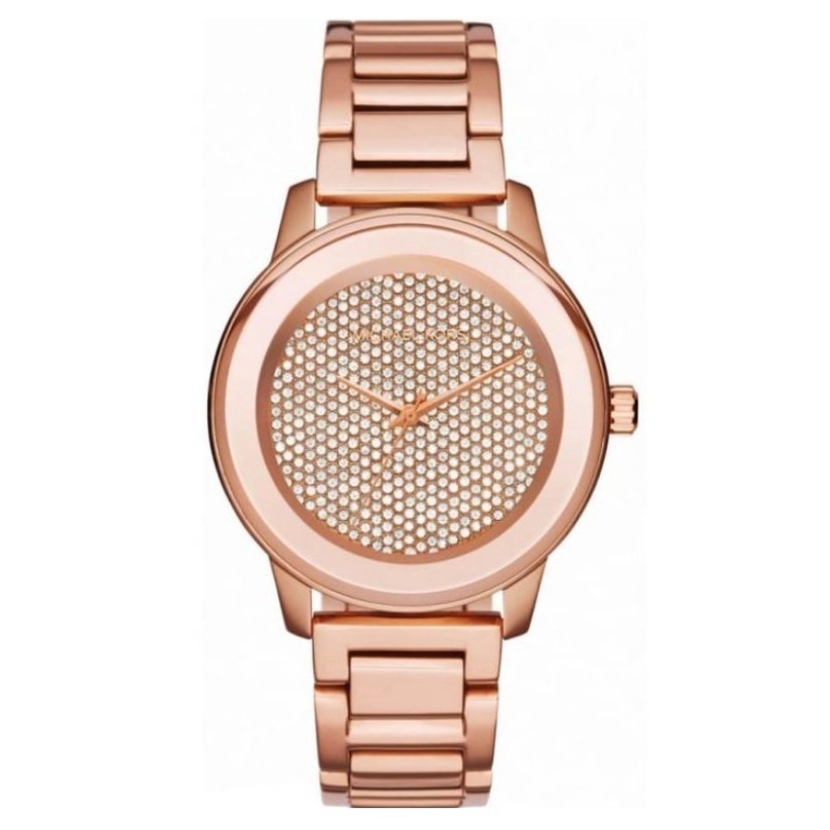 Michael Kors Womens Slim Runway Rose GoldTone Stainless Steel Bracelet  Watch 33mm  Macys