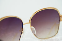 Thumbnail for Oscar De La Renta Sunglasses Oversized Frame Russian Gold Red Enamel With Grey Lenses - ODLR50C4SUN - Watches & Crystals