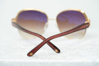 Thumbnail for Oscar De La Renta Sunglasses Oversized Frame Russian Gold Red Enamel With Grey Lenses - ODLR50C4SUN - Watches & Crystals