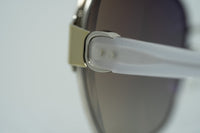 Thumbnail for Oscar De La Renta Sunglasses Oversized Frame Silver Light Oyster Enamel With Grey Lenses - ODLR50C3SUN - Watches & Crystals