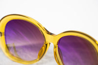 Thumbnail for Oscar De La Renta Women Sunglasses Oversized Frame Yellow and Brown Graduated Lenses - ODLR46C4SUN - Watches & Crystals