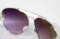 Thumbnail for Oscar De La Renta Women Sunglasses White Silver and Dark Grey Lenses Category 3 - ODLR53C3SUN - Watches & Crystals