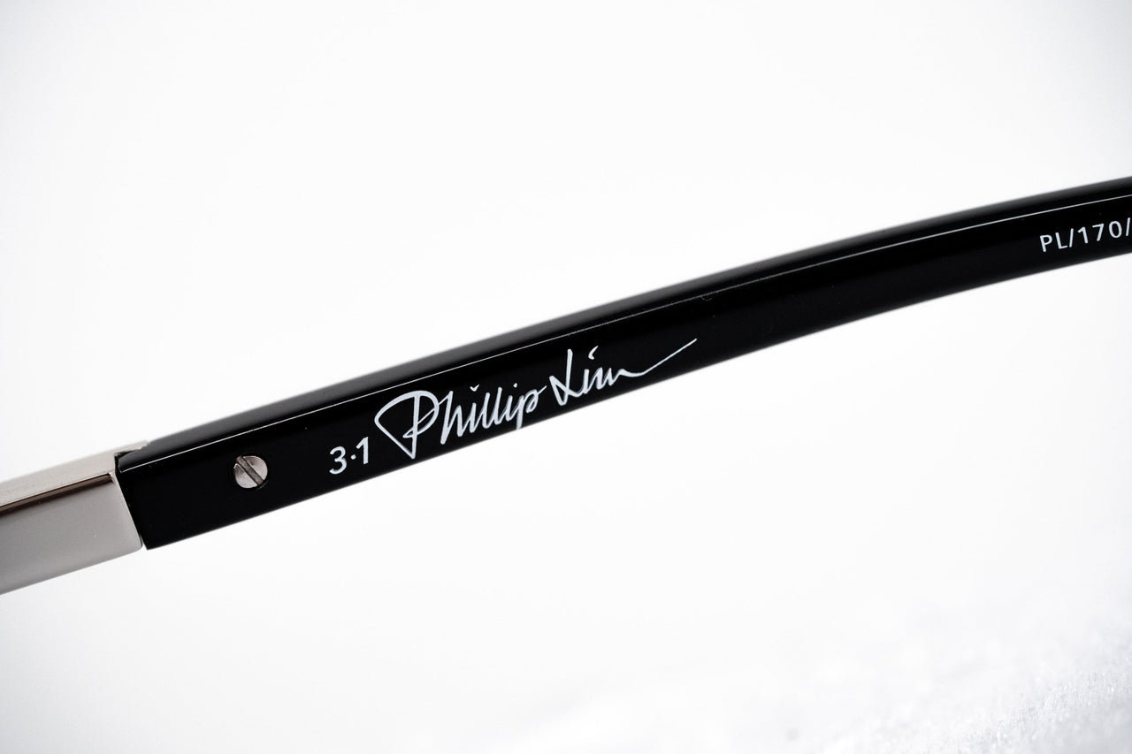Phillip Lim Sunglasses Black and Silver Aviator with Bang Bang Black Lenses Category 4 - PL170C7SUN - Watches & Crystals