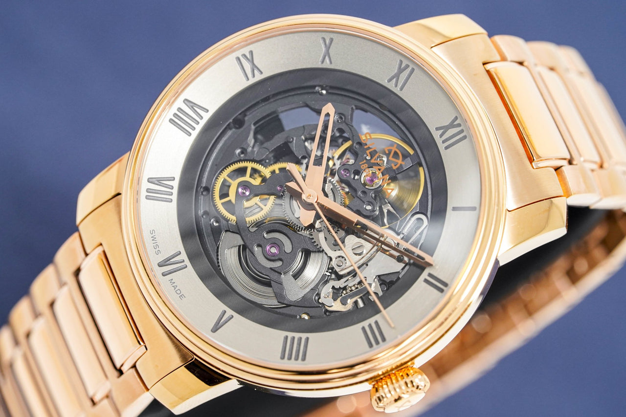 Silvana Men's Watch Black Origins Rose Gold PVD SR41ARR63R – Watches &  Crystals