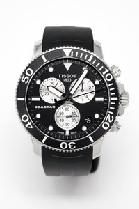 Thumbnail for Tissot Chronograph Watch SEASTAR 1000 Black Rubber T1204171705100 - Watches & Crystals