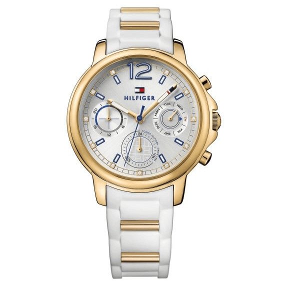 Tommy Hilfiger Ladies Watch Claudia Two Tone White 1781745 - Watches & Crystals