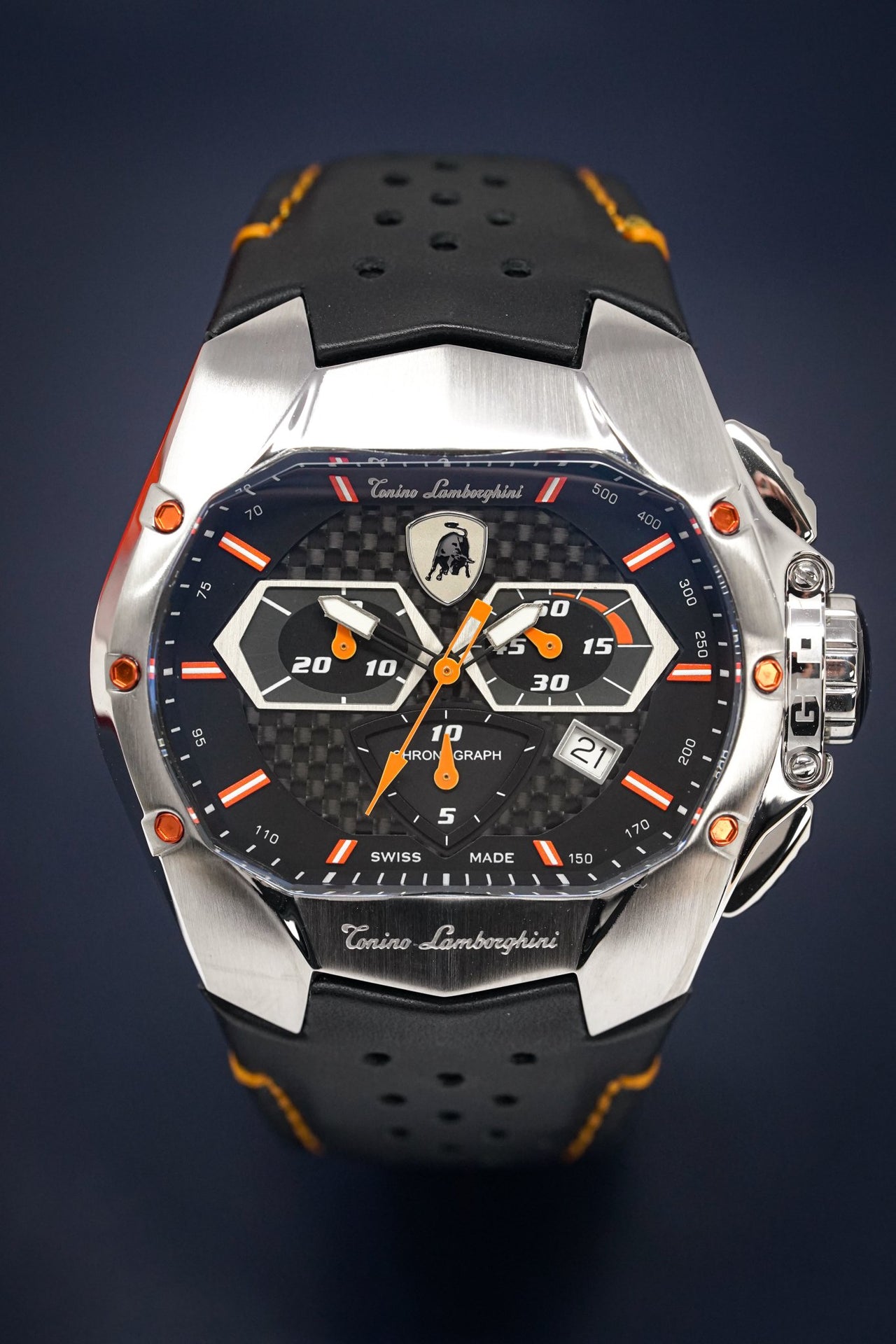 Tonino Lamborghini GT1 Chronograph Steel Orange - Watches & Crystals