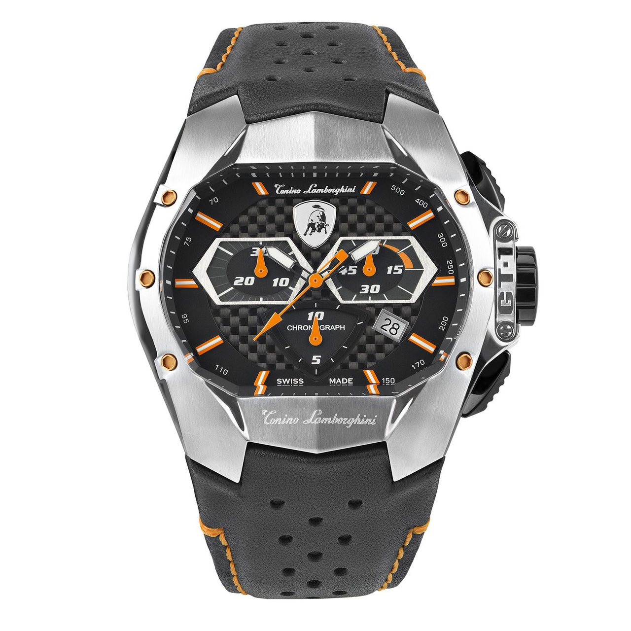 Tonino Lamborghini GT1 Chronograph Steel Orange - Watches & Crystals