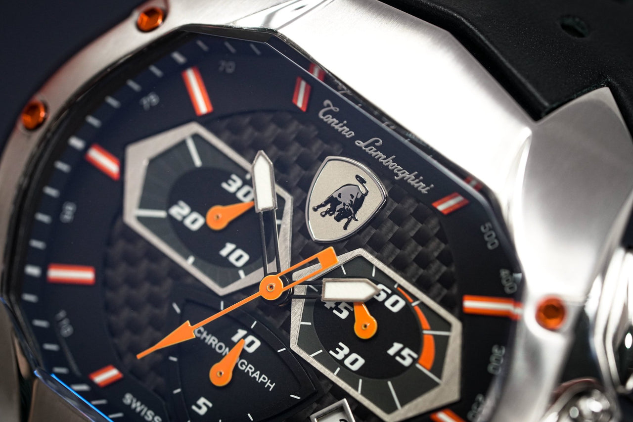 Tonino Lamborghini GT1 Chronograph Steel Orange - Watches & Crystals