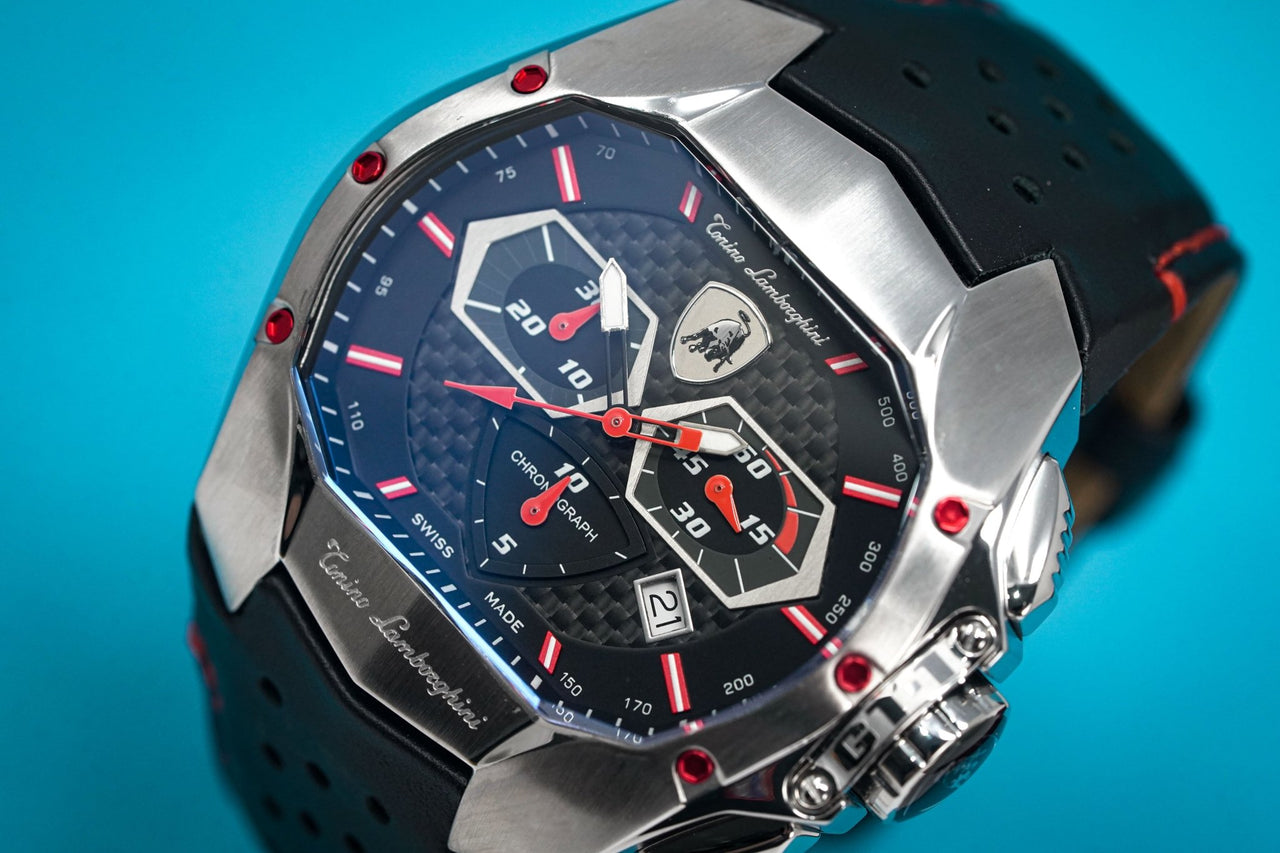 Tonino Lamborghini GT1 Chronograph Steel Red - Watches & Crystals