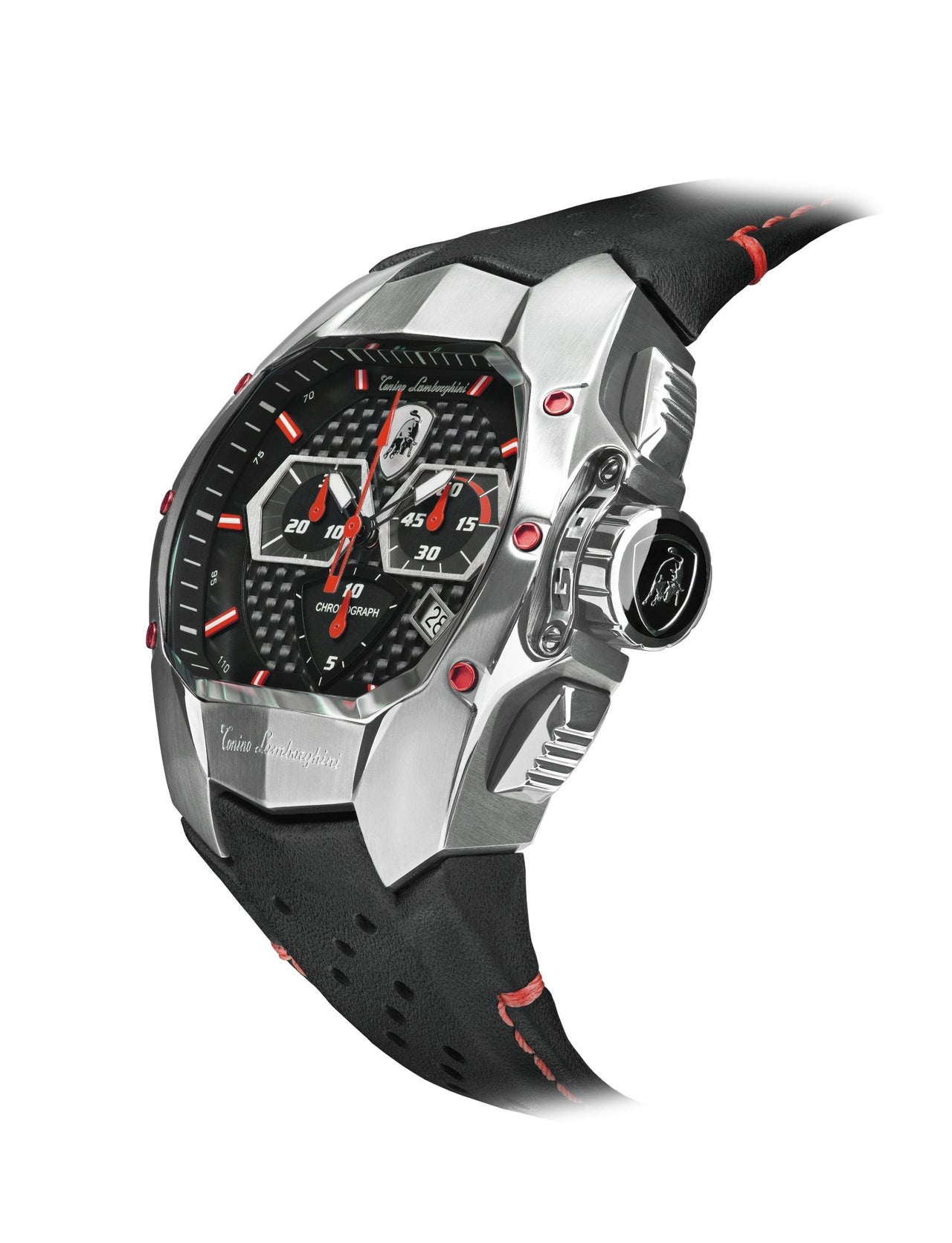 Tonino Lamborghini GT1 Chronograph Steel Red - Watches & Crystals