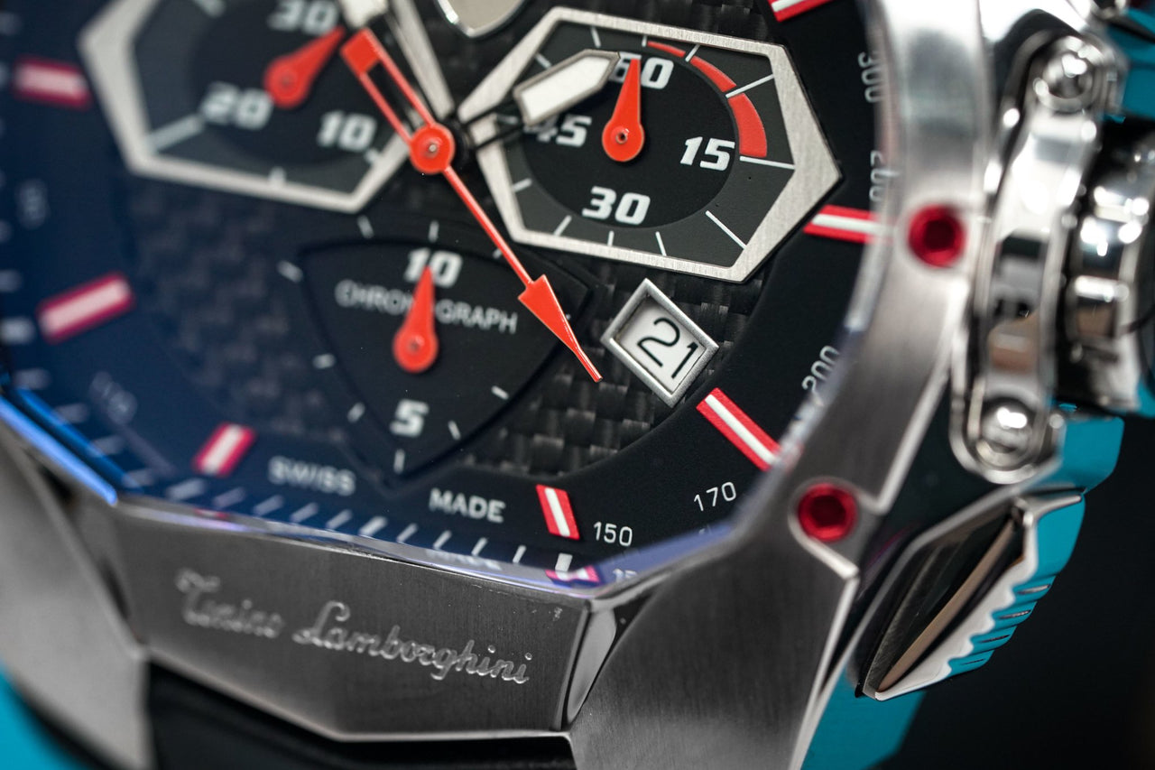 Tonino Lamborghini GT1 Chronograph Steel Red - Watches & Crystals