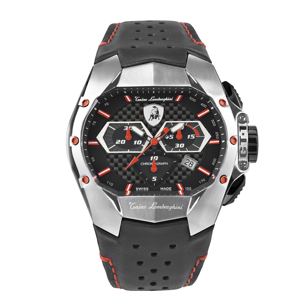 Tonino Lamborghini GT1 Chronograph Steel Red - Watches & Crystals