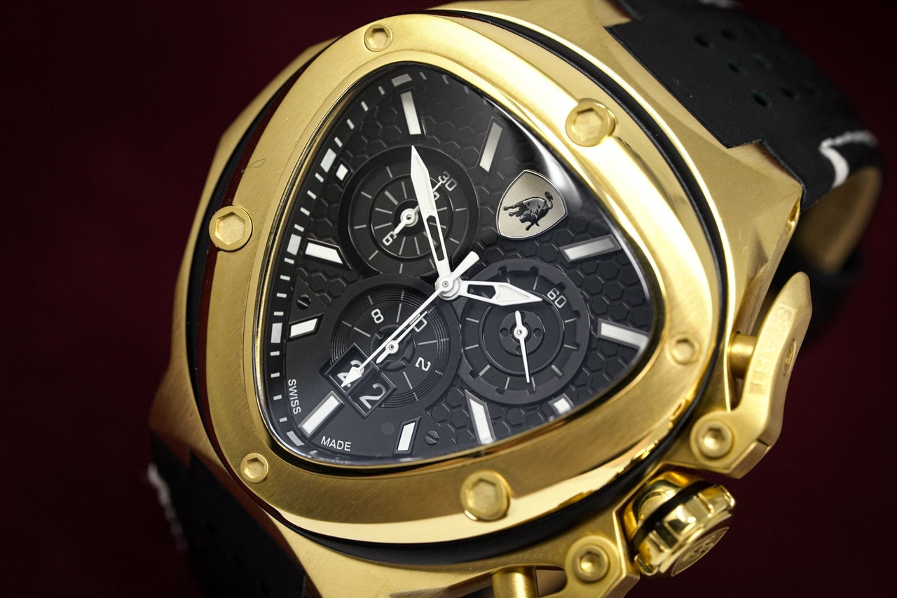 Tonino Lamborghini Spyder X Chronograph Date Gold - Watches & Crystals