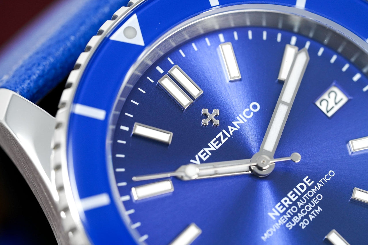 Venezianico Automatic Watch Nereide Blue Leather 3321502 - Watches & Crystals