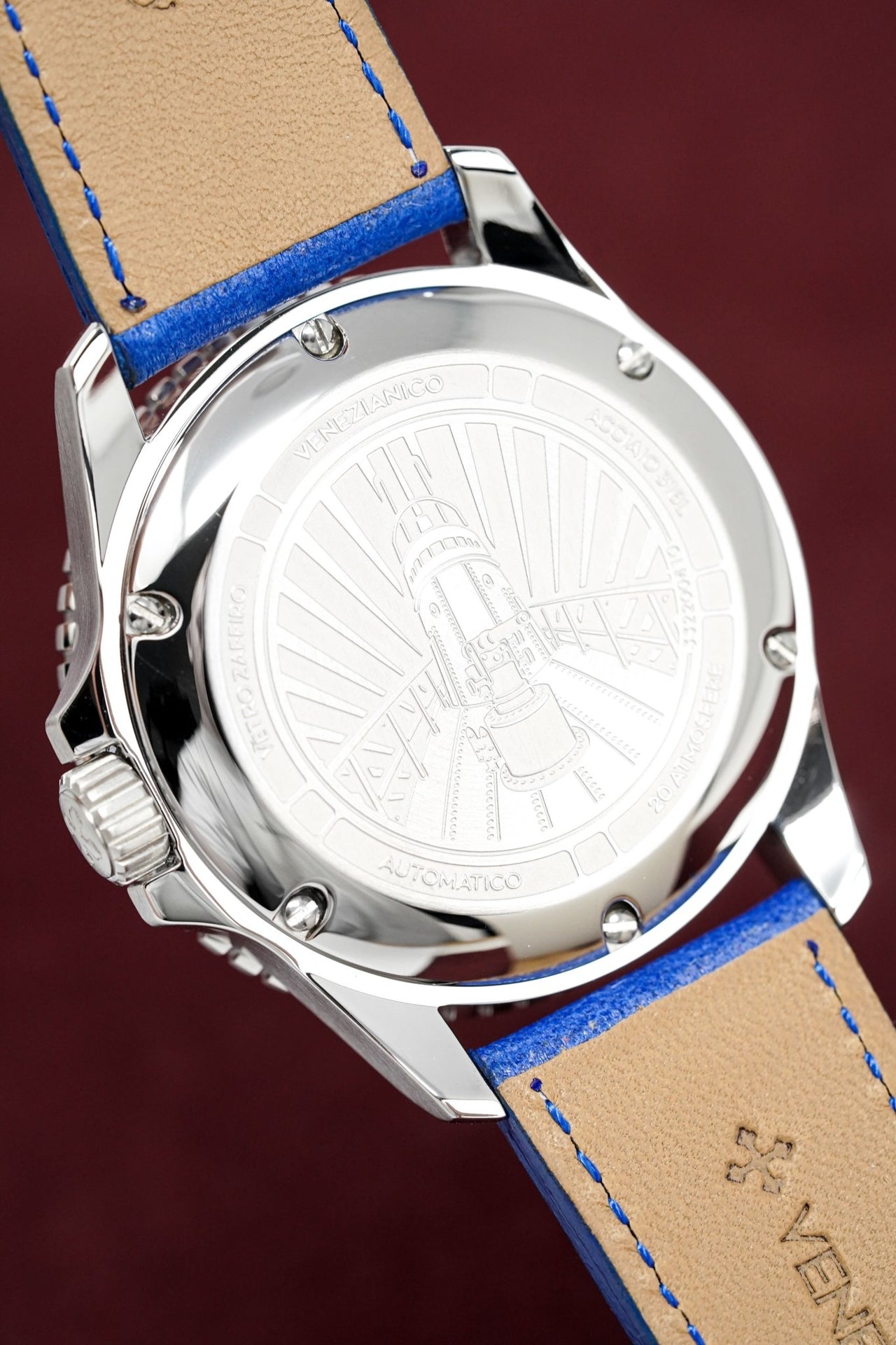 Venezianico Automatic Watch Nereide Blue Leather 3321502 - Watches & Crystals