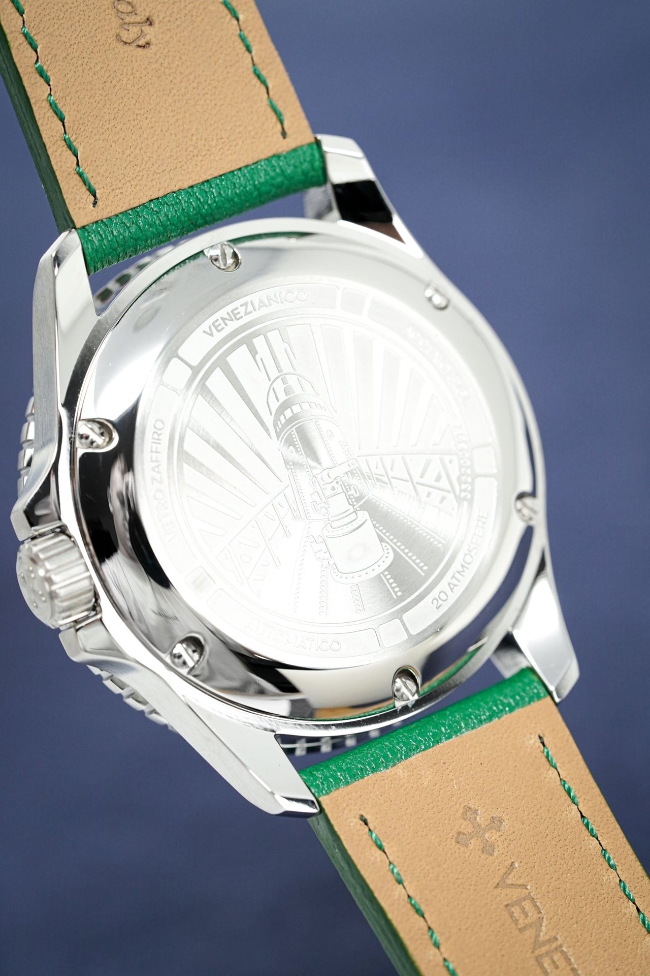 Venezianico Automatic Watch Nereide Green Leather 3321501 - Watches & Crystals