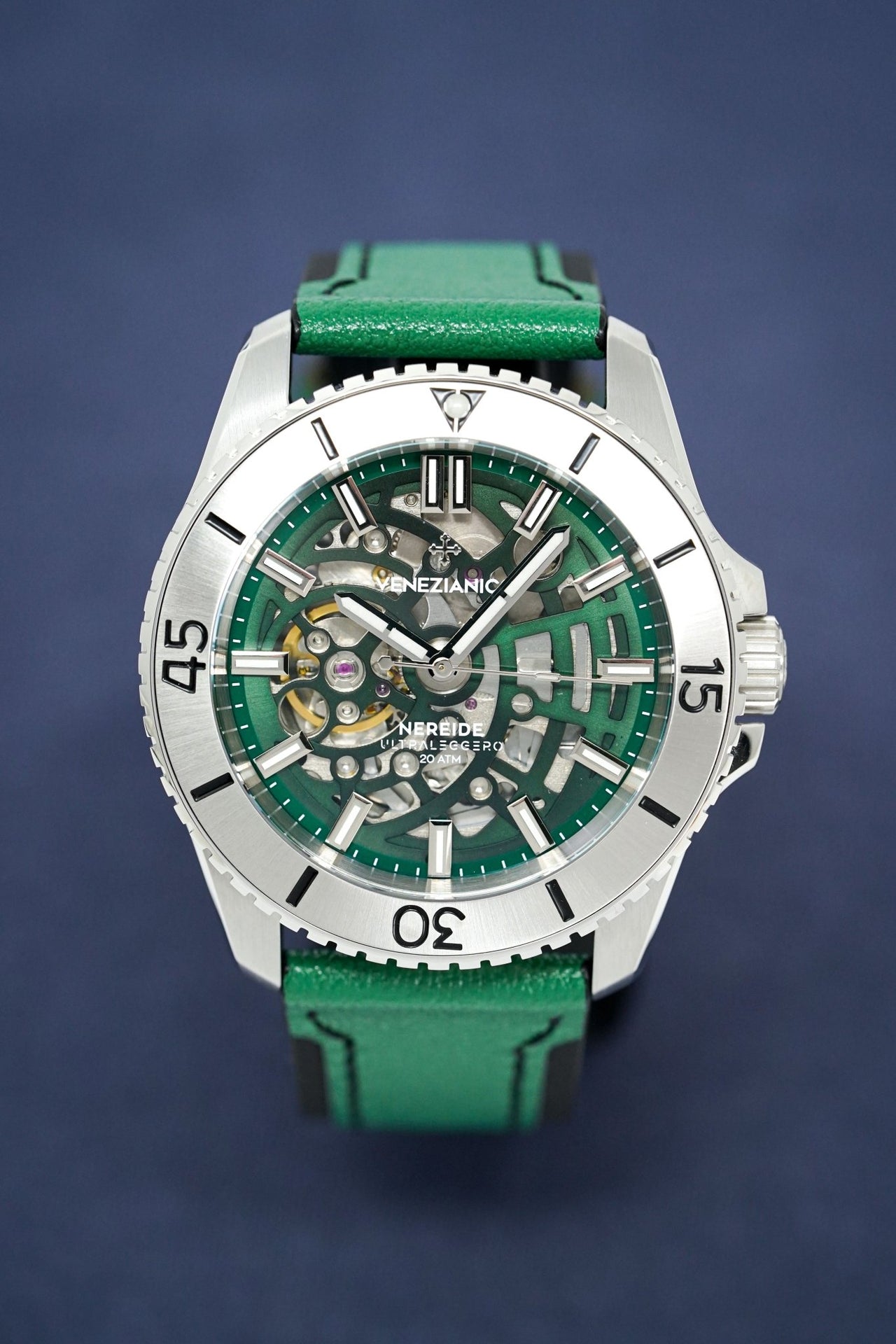 Venezianico Automatic Watch Nereide UltraLeggero Skeleton Green 3921501 - Watches & Crystals