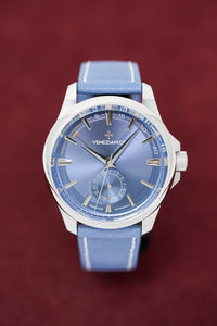 Thumbnail for Venezianico Automatic Watch Redentore Riserva di Carica Blue Leather 1321502 - Watches & Crystals