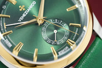 Thumbnail for Venezianico Automatic Watch Redentore Riserva di Carica Green Leather 1321501 - Watches & Crystals