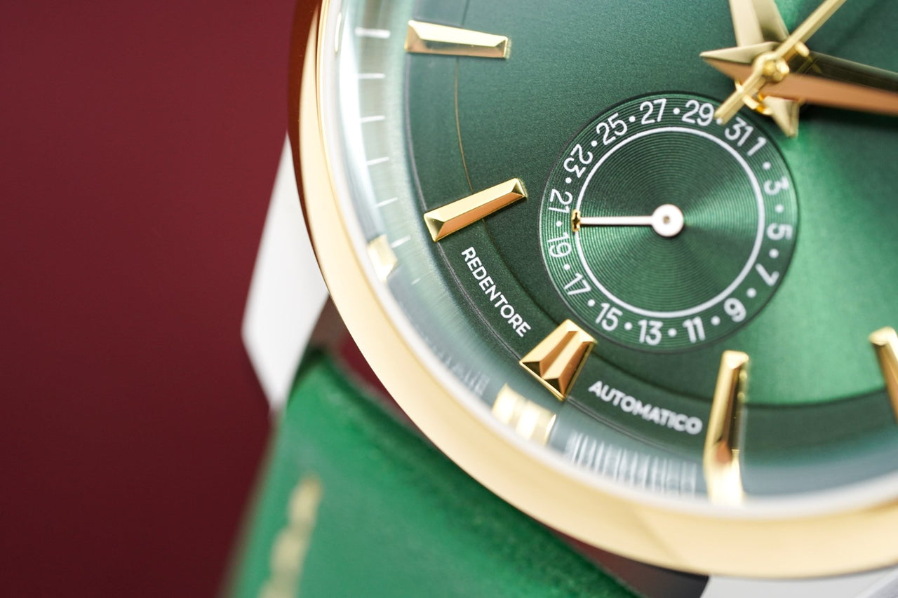 Venezianico Automatic Watch Redentore Riserva di Carica Green Leather 1321501 - Watches & Crystals