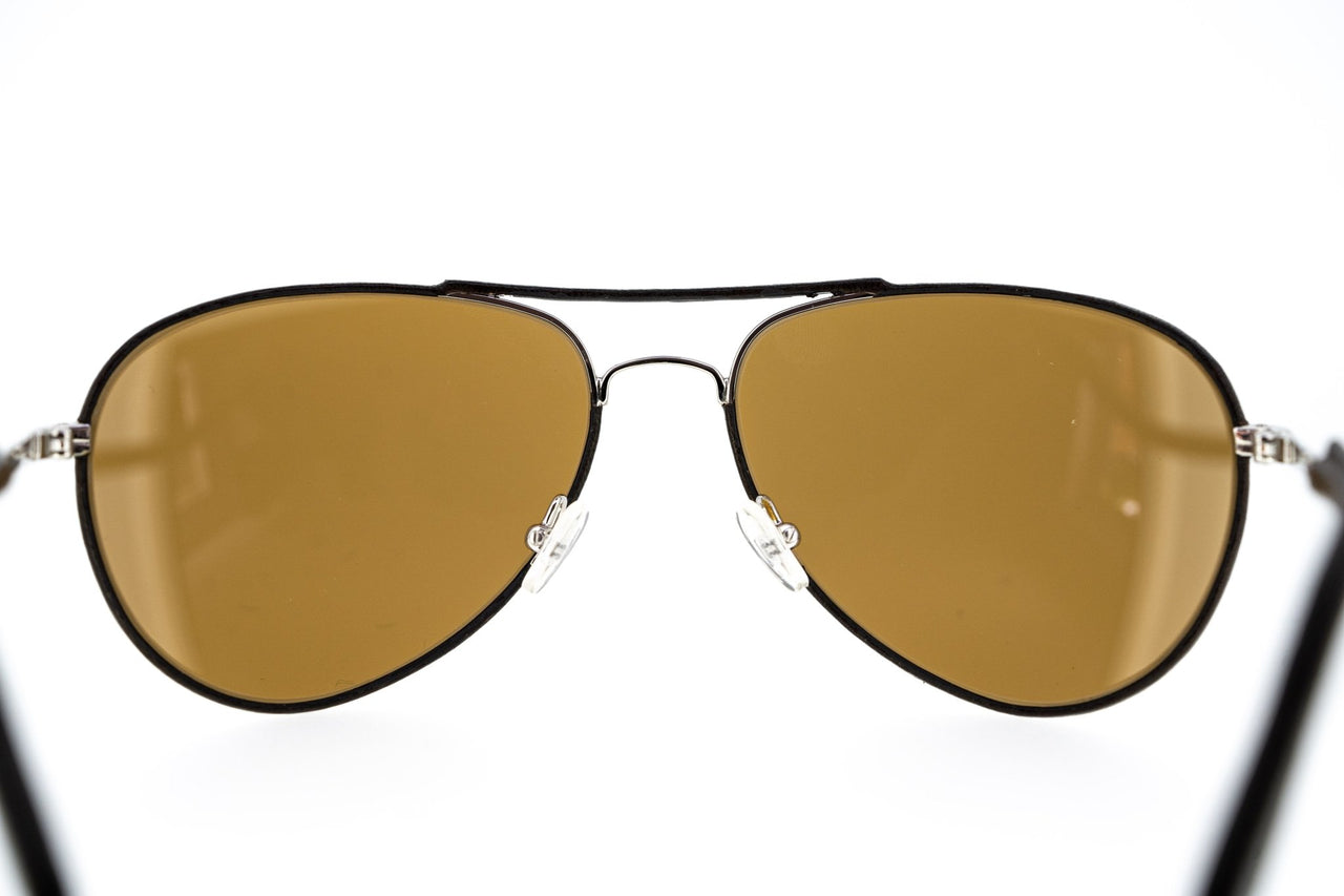 Veronique Branquinho Sunglasses Brown Leather With Brown Lenses Category 3 VB1C2SUN - Watches & Crystals