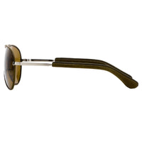 Thumbnail for Veronique Branquinho Sunglasses Brown Leather With Brown Lenses Category 3 VB1C2SUN - Watches & Crystals