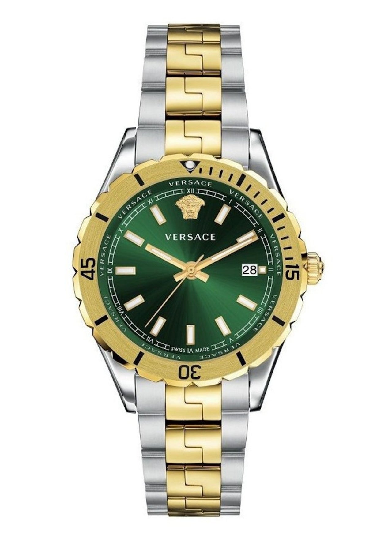 Versace Hellenyium 42mm Two Tone Green VE3A00720 - Watches & Crystals