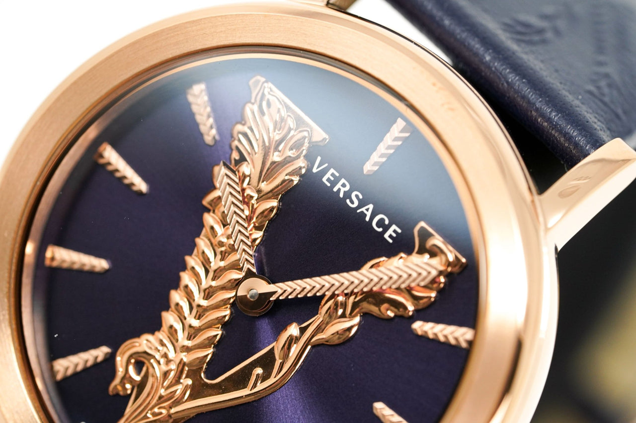 Versace Ladies Watch Virtus Blue IP Gold VERI00420 - Watches & Crystals